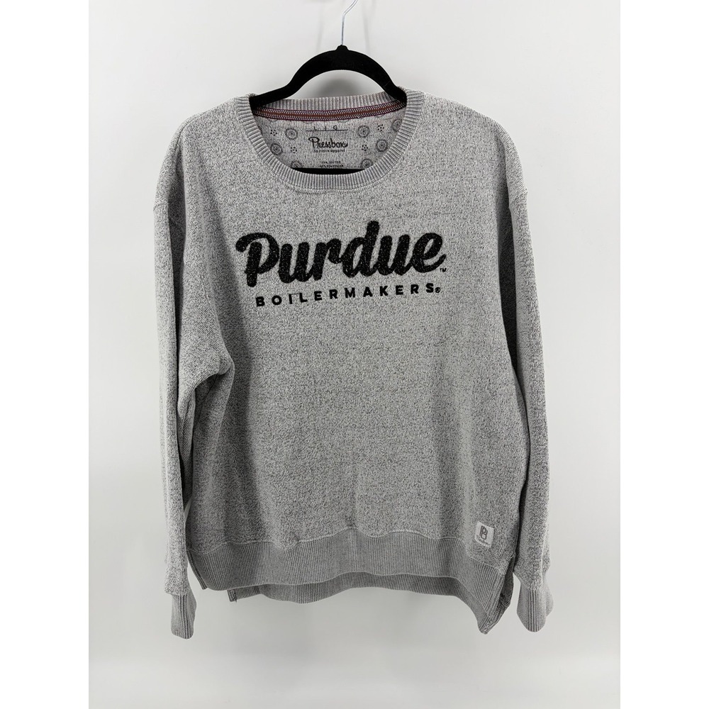 Pressbox Purdue Boilermakers, Crewneck Sweatshirt, Terry Knit, Women's Size L
